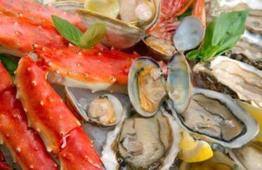 Fructele de mare sunt incluse în dietă pentru osteochondroza cervicală